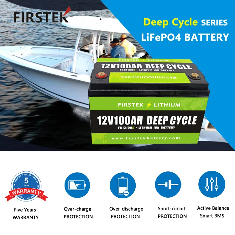 Deep cycle 12V100AH LiFePO4 Battery